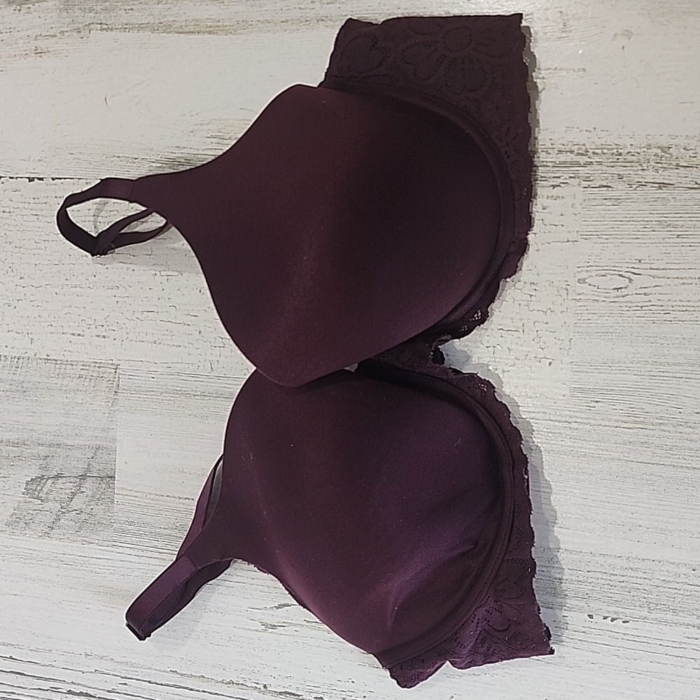 Aerie Sunnie wine cranberry underwire lightly padded bra Size 36D